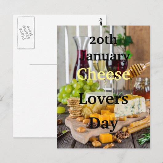 20 januari Dag van de kaasmakerij Briefkaart (Voorkant / Achterkant)