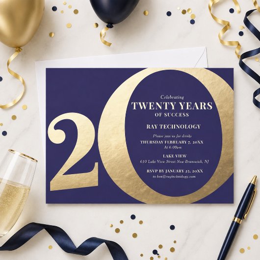 20-jarig bedrijfsjubileum kaart