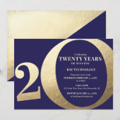 20-jarig bedrijfsjubileum kaart (Voorkant / Achterkant)