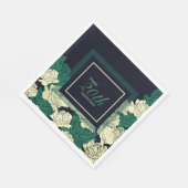 20-jarig jubileum Emerald Green roos Print Servet (Hoek)