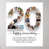 20-jarig jubileum Foto Collage Poster (Voorkant)
