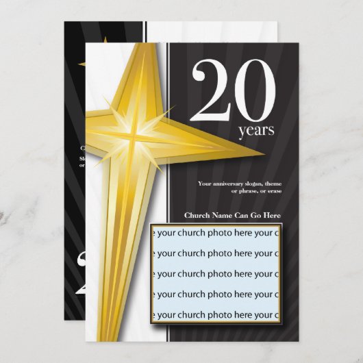 20-jarig Jubileum van de Kerk Kaart (Voorkant / Achterkant)