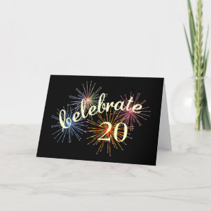 20-jarig jubileum vieren kaart