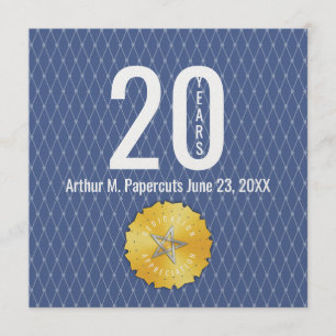 20-jarige cadeaukaart voor werknemers kaart