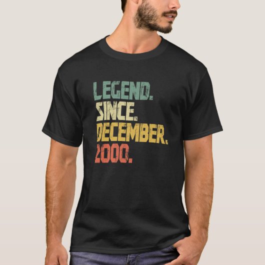 20-jarige Gifts Shirt Mannen Vrouwen Legend sinds  (Voorkant)