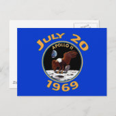 20 juli 1969 Apollo 11 Missie bij de maan Briefkaart (Voorkant / Achterkant)