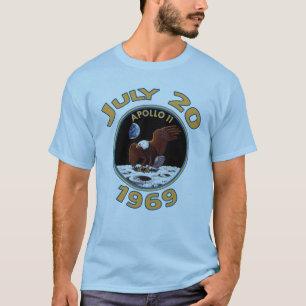 20 juli 1969 Apollo 11 Missie bij de maan T-shirt