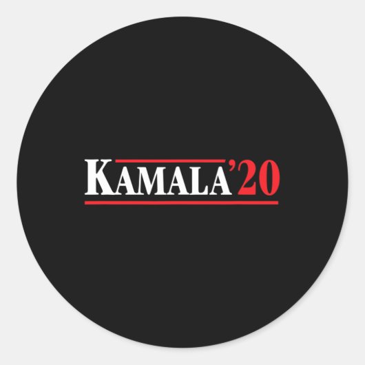 20 Kamala Harris 2020 Ronde Sticker (Voorkant)