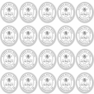 20 klein ovaal honing label frans bij queenline po