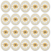 20 Kleine Jar Ovale Zonnebloem Honing Label met Bi (Voorkant)