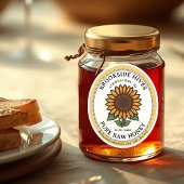 20 kleine pot Ovaal Zonnebloem Honing Labels