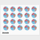 20 kleine stickers Fiji vlag (Vel)
