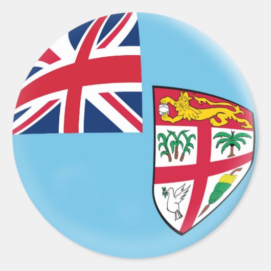 20 kleine stickers Fiji vlag (Voorkant)