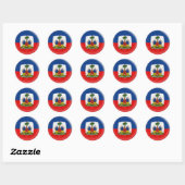 20 kleine stickers Haïti bubble flag (Vel)