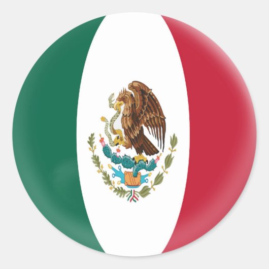 20 kleine stickers Mexicaanse vlag (Voorkant)