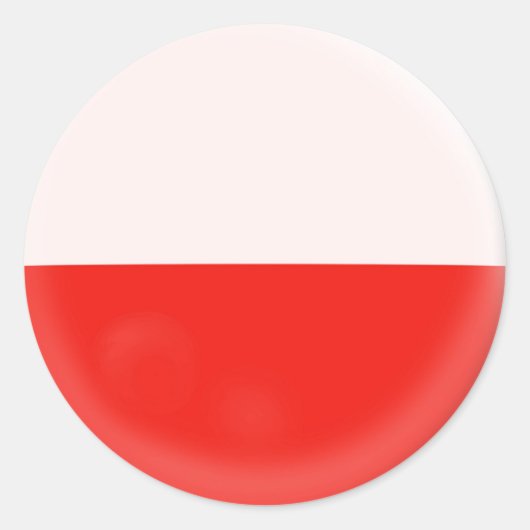 20 kleine stickers Poolse vlag (Voorkant)