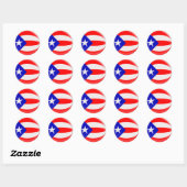 20 kleine stickers Puerto Rico vlag (Vel)