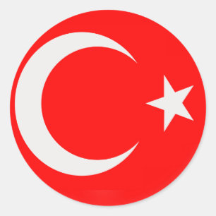 20 kleine stickers Turkse vlag