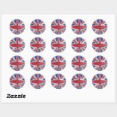 20 kleine stickers Union Jack distressed flag (Vel)