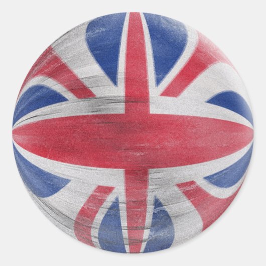 20 kleine stickers Union Jack distressed flag (Voorkant)