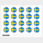 20 kleine stickers Zweden Zweedse vlag (Vel)