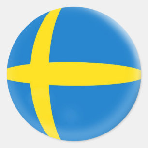 20 kleine stickers Zweden Zweedse vlag