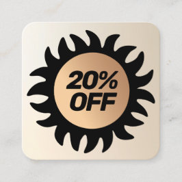 20% korting klant Coupon Square Business C Vierkante Visitekaartje