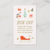 20% KORTING op de kerstkorting coupon promotionele (Voorkant)