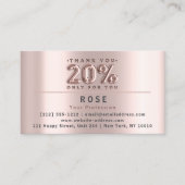 20% korting op korting Logo Dank Roos Amerikaanse Afsprakenkaartje (Voorkant)