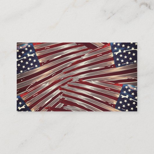 20% korting op Logo Dank Roos Amerikaanse vlaggen Afsprakenkaartje (Achterkant)