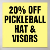 20% korting op Pickleball-Petten en bezoekers Poster (Voorkant)