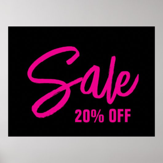 20% korting verkoopbord, grote uitverkoopposter vo poster (Voorkant)