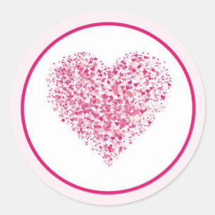 20 Licht Roze Hart Bruiloft Envelope Seal Ronde Sticker