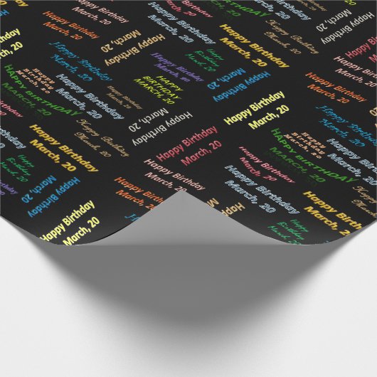 20 maart, cadeaupapier voor cadeautjes (Hoek)