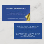20 Moderne professionele Visitekaartje blauw, goud (Voorkant / Achterkant)