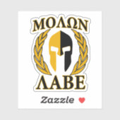 20 Molon Labe Spartan Warrior Laurels Sticker (Vel)