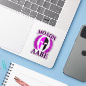 20 Molon Labe Spartan Warrior Laurels Sticker (Laptop met iPhone)