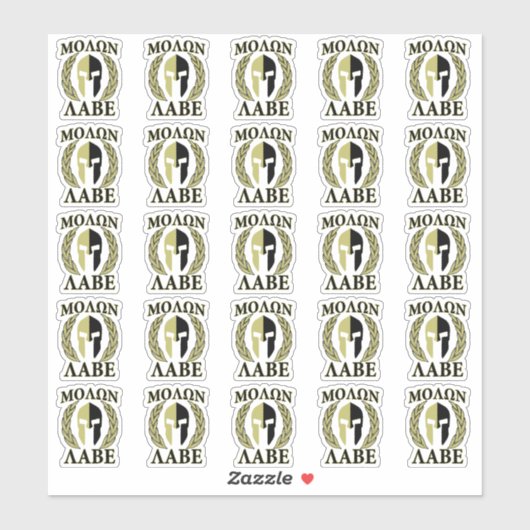 20 Molon Labe Spartan Warrior Laurels Sticker (Vel)