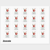 20 Mooie Warme Chocolade Retouradres Sticker (Vel)