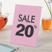 20% Off Sale Sign, Tabletop Counter Signage, Store Reclamebord Met Voetstuk (Insitu)