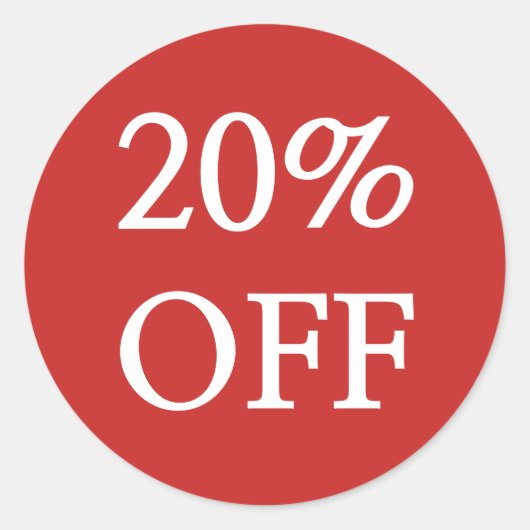 20% OFF Sale Stickers (Voorkant)