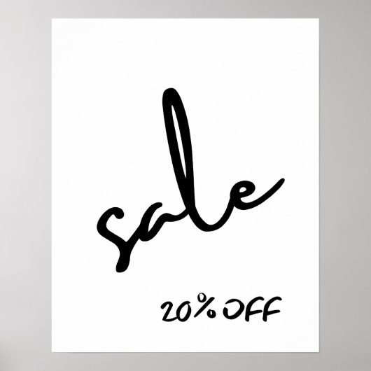 20% Off Verkoopteken, Boutique Signage, Detailhand Poster (Voorkant)