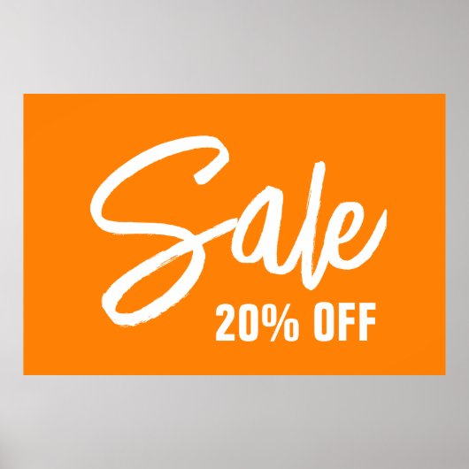 20% Off Verkoopteken, Grote Verkoop Poster voor Re (Voorkant)