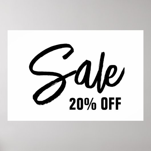 20% Off Verkoopteken, Grote Verkoop Poster voor Re (Voorkant)
