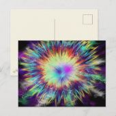 20 okt. 17 ESSL-prijs Art Pink Aqua Blue Yellow Briefkaart (Voorkant / Achterkant)