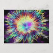 20 okt. 17 ESSL-prijs Art Pink Aqua Blue Yellow Briefkaart (Voorkant)