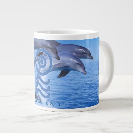 20 OZ Dolphin-Mok Grote Koffiekop (Voorkant rechts)