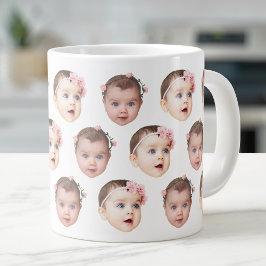 20 oz Jumbo Baby Face 2 foto's Specialiteit Grote Koffiekop