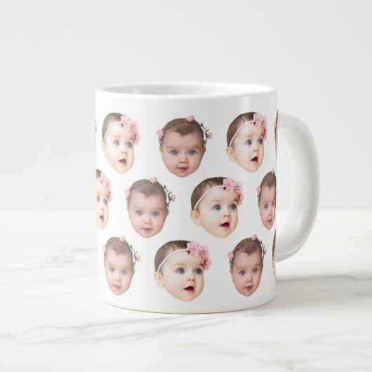 20 oz Jumbo Baby Face 2 foto's Specialiteit Grote Koffiekop (Voorkant rechts)