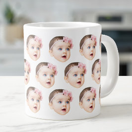 20 Oz Jumbo Baby Gezicht Foto's Specialiteit Grote Koffiekop